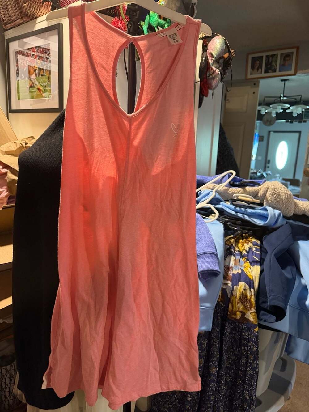 Victoria's Secret Pink Coral Racerback dress with Heart Logo